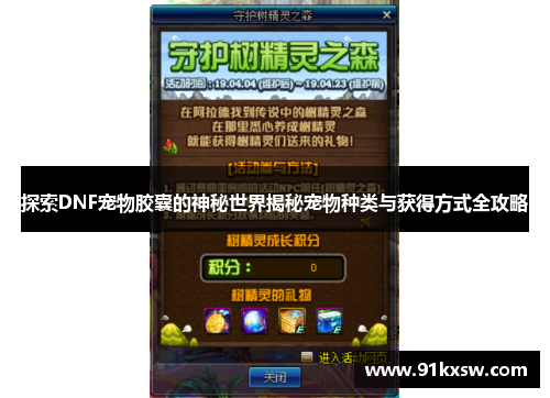 探索DNF宠物胶囊的神秘世界揭秘宠物种类与获得方式全攻略
